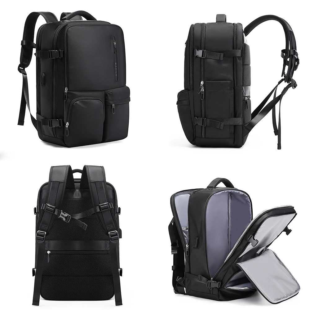 2023 Men\'s Backpack Men Business Travel Backpack Women School Expandable USB Bag Large Capacity 15.6 Laptop Waterproof Fashion