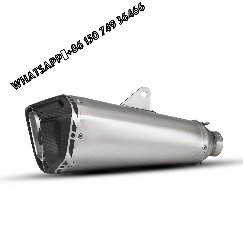 51mm Universal Motorcycle Exhaust Modify Escape Carbon Fiber Tip Muffler for MT07 MT09 Z650 Z400 R3 R25 MT03 CBR300 Z900 T168