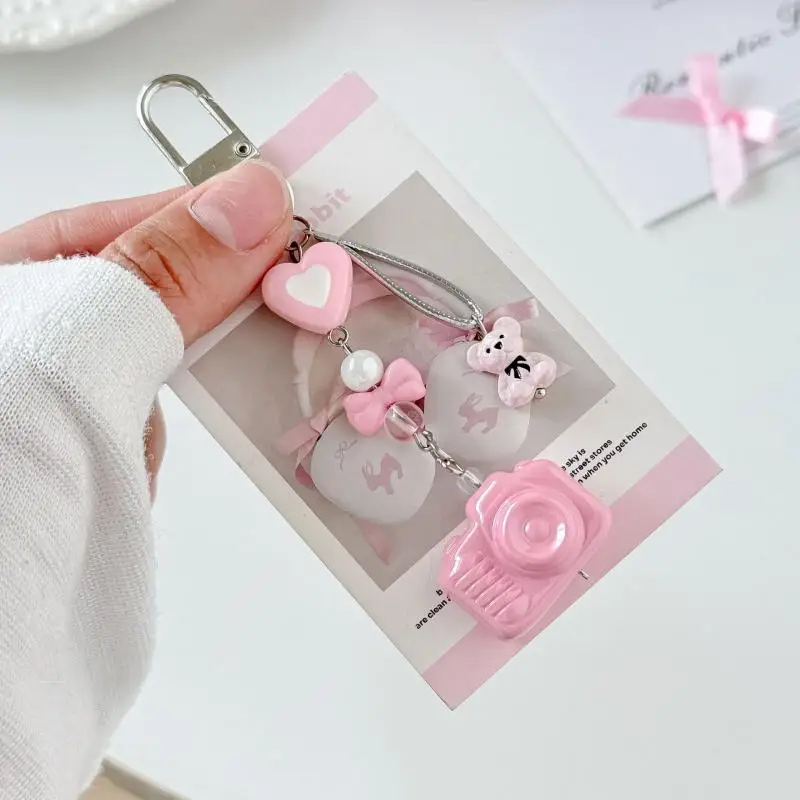 

Брелок для телефона с медведем для камеры, милый аксессуар в корейском стиле для CCD, сумка для камеры, карточная книга