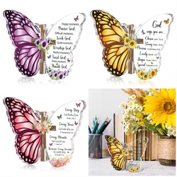 Butterfly Acrylic Ornaments Christian Gifts Butterfly Cross Prayer Home Decor Christian Keepsake  Baptismal Party Return Gift