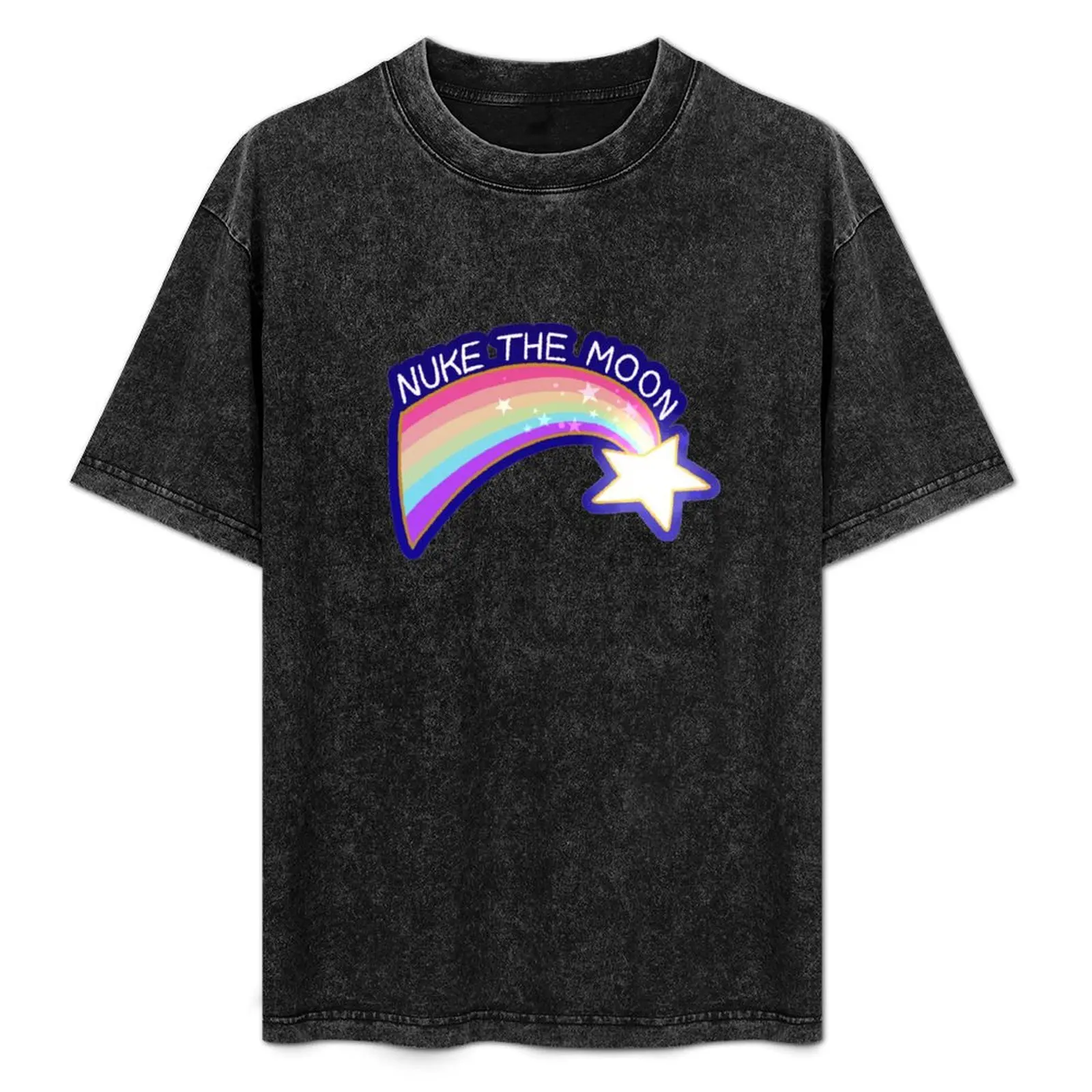 

Shooting Star Nuke The Moon T-Shirt Basic Casual Short Sleeve Cotton Shirt