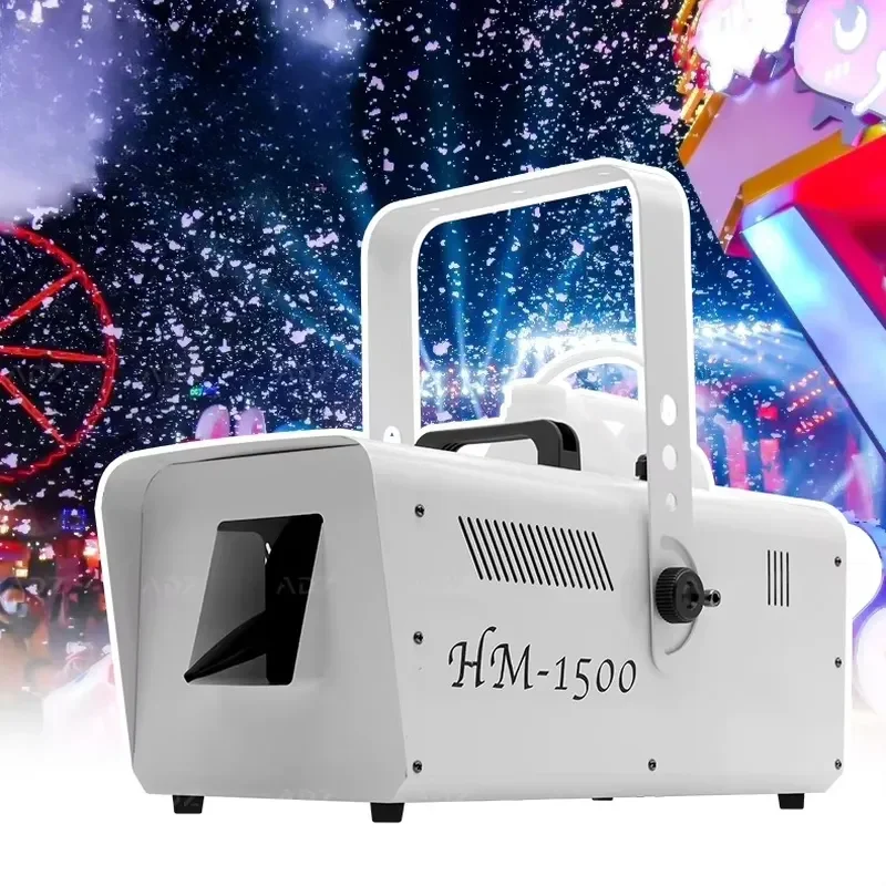 High-power Snowmaker 1500w Snowflake Machine Stage Effect Snow Making Machine Snow for Wedding Vocal Concert Stage Light
