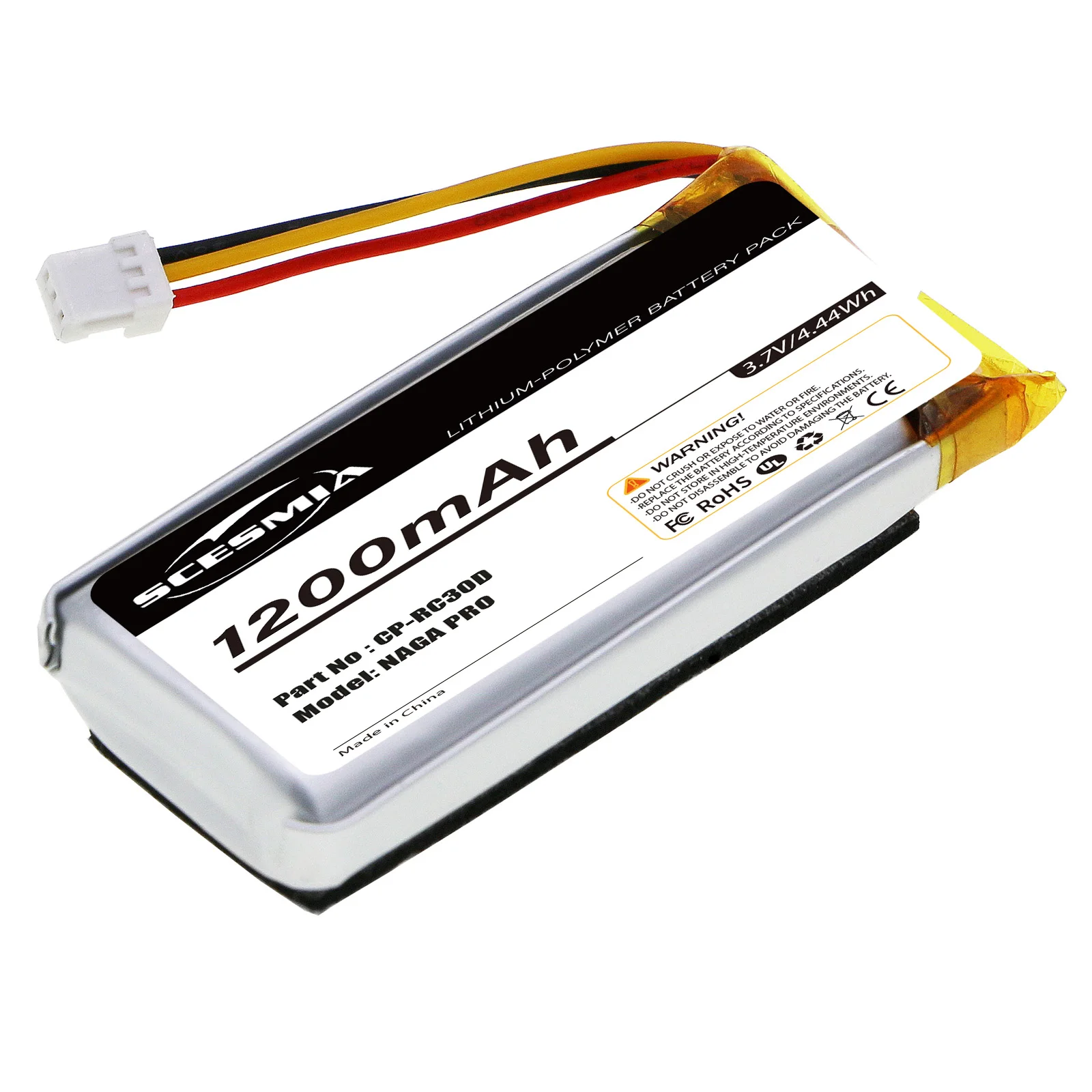 3.7V 1200mAh Keyboard,Mouse Battery CP-RC30D for RAZER NAGA PRO, RZ01-03420, 034200100,BASILISK ULTIMATE,RC30-031701