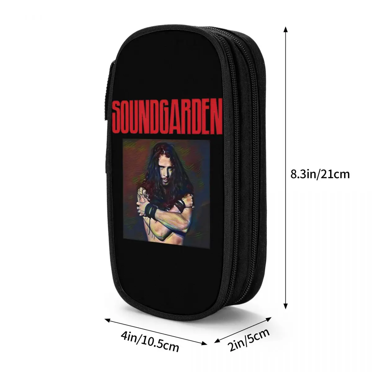 Imagem -03 - Soundgarden-estojo para Lápis Chris Cornell Band Bolsa para Canetas Grande Armazenamento Material Escolar Estojos Cosméticos Estudante Moda