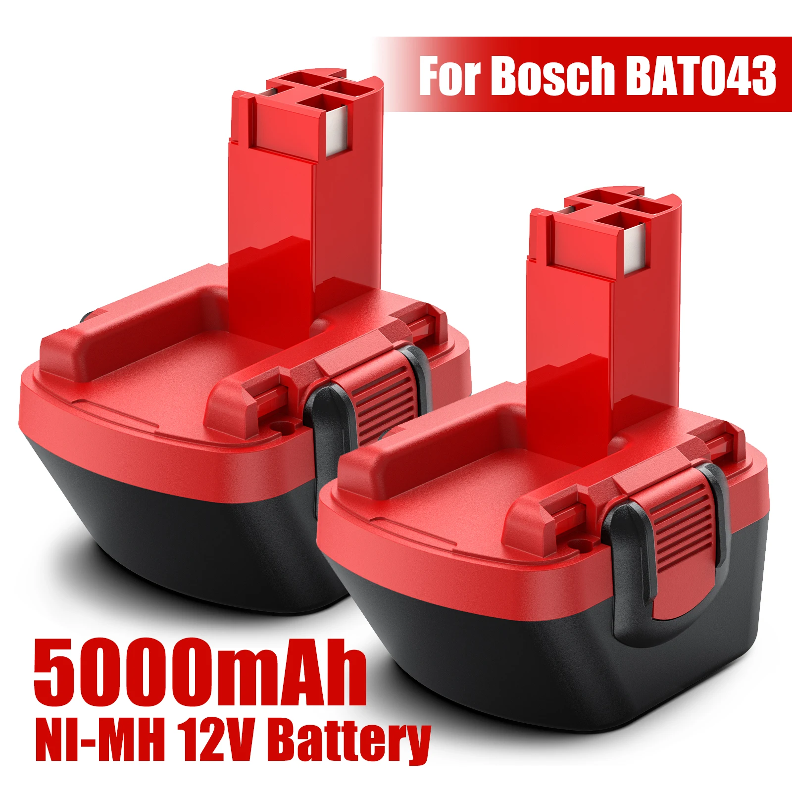

For Bosch 12V Battery BAT043 5000mAh Ni-MH Battery BAT045 BAT120 PSR12VE-2 PSR1200 PSB12VE-2 Power Tools Rechargeable Batteries
