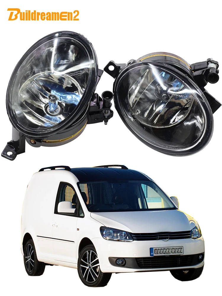 2 X prawe auto + lewe zespół światła przeciwmgielnego z lampą halogenową 9006 HB4 dla Volkswagen VW Caddy 2010 2011 2012 2013 2014 2015 — zdjęcie 2