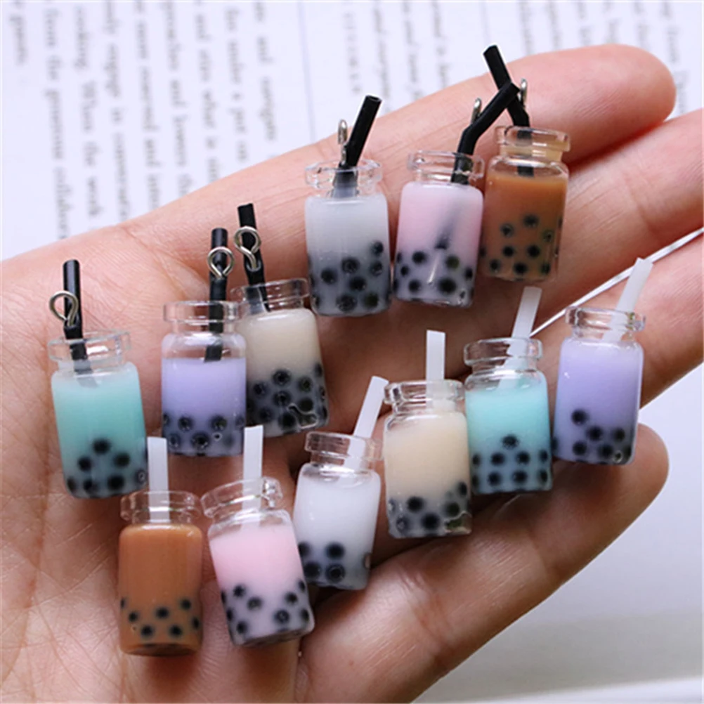 

20Pcs Charming Simulation Milk Tea Pendant Earrings Lovely Jewelry for Friends and Family