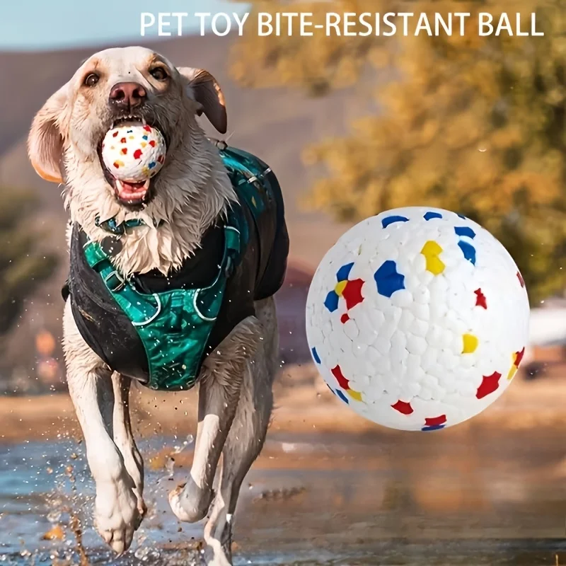 Balle pour chien en ETPU super résistante aux morsures, jouet interactif à haute élasticité pour lancer et jouer.