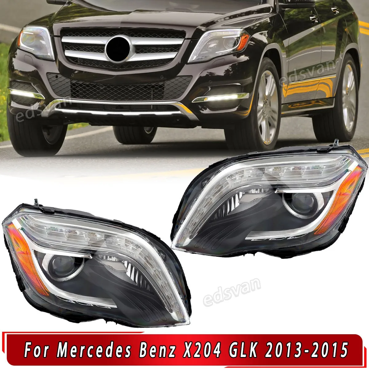 

Фара для Mercedes-Benz GLK250 GLK300 GLK350 Base Sport 4-дверный 2013-2015, ксеноновая, левая/правая сторона