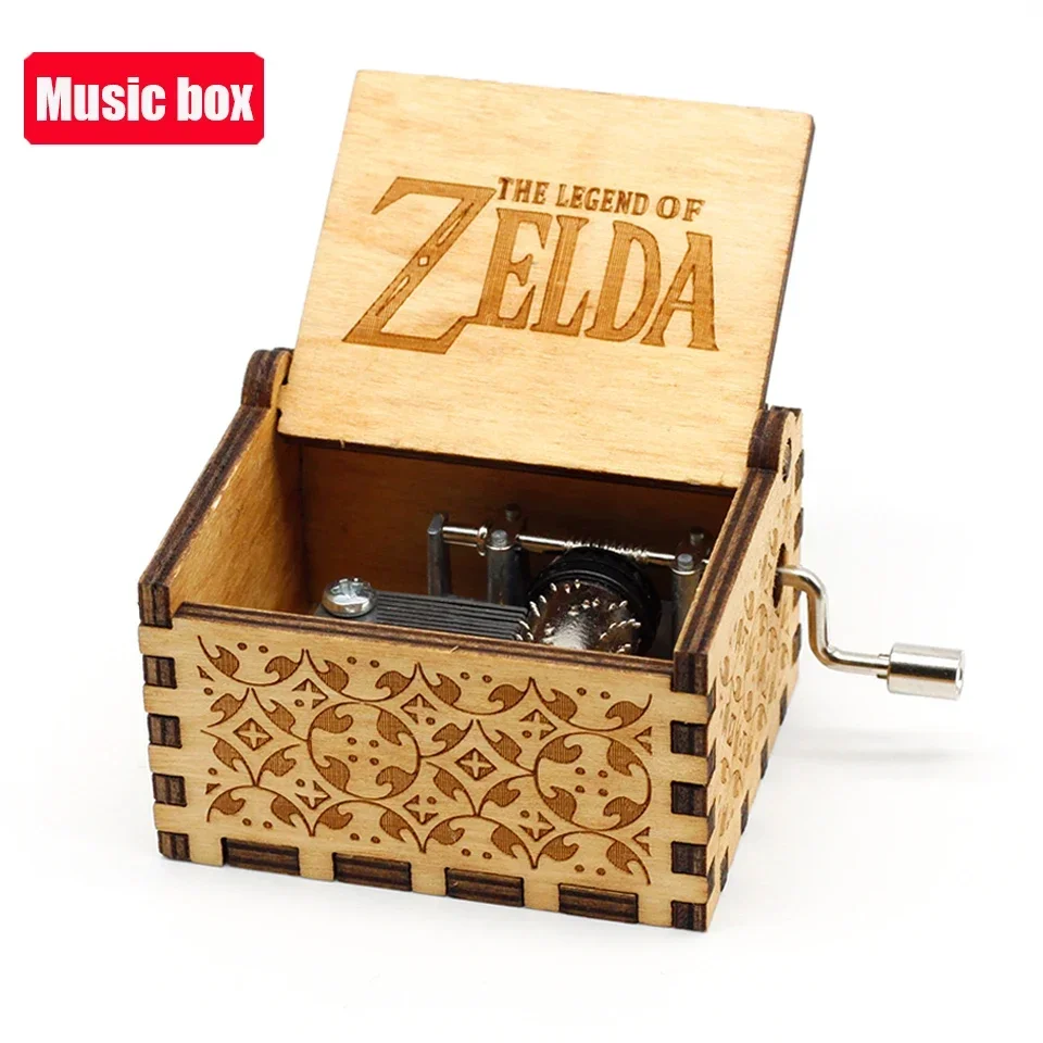 ==Neue Anime The Legend of Zelda DIY kreative hölzerne Spieluhr Qualität Handkurbel Musik Sky City Collection Hobby Spielzeug Bestes Geschenk