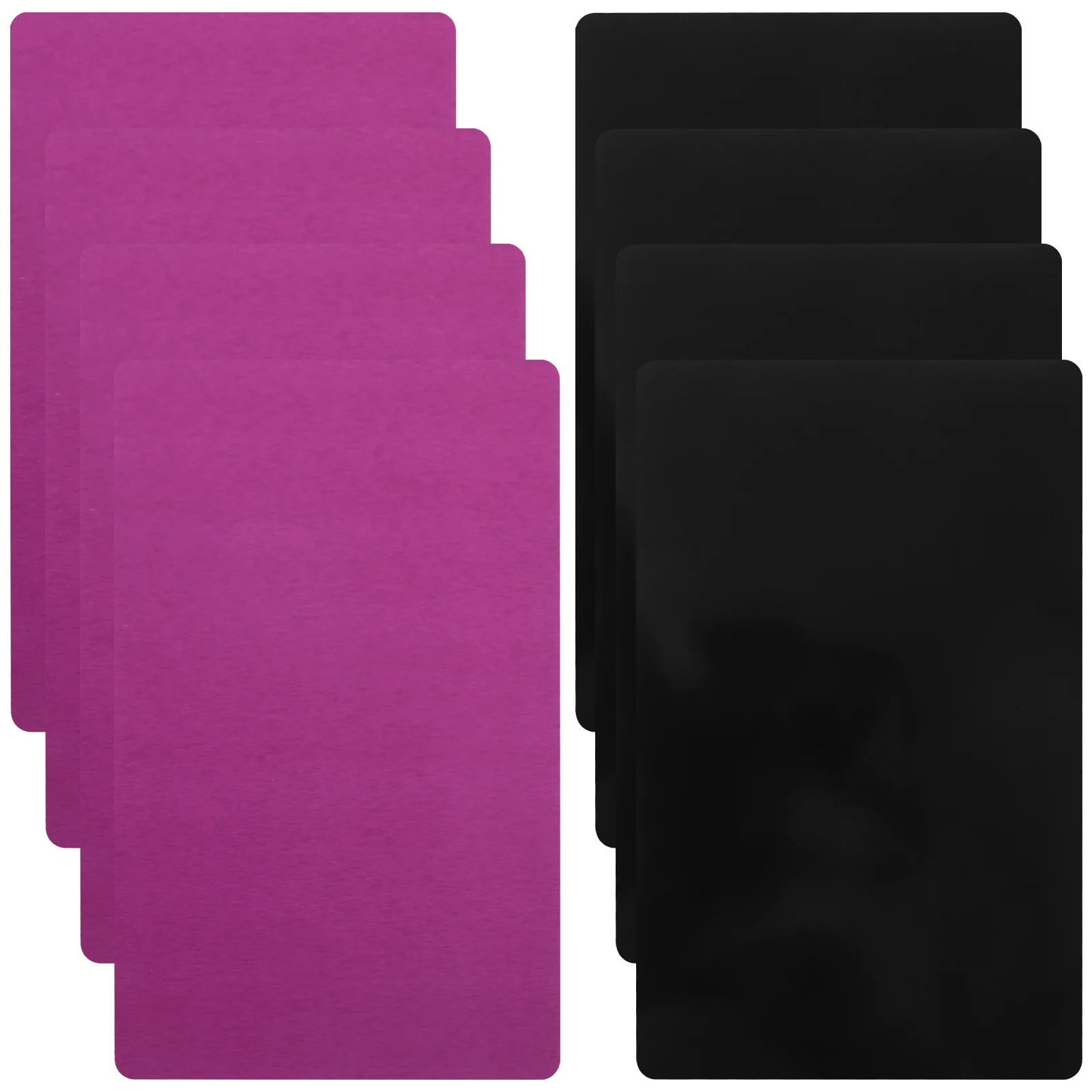 8 Pcs Metal Business Card Board Cards Textured Name Sublimation Aluminum Man