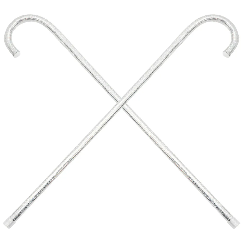 

2Pcs Jazz Dance Cane Prop Cool Cosplay Accessory Party Performance Stage Halloween Costume Crutch Cosplay Cane