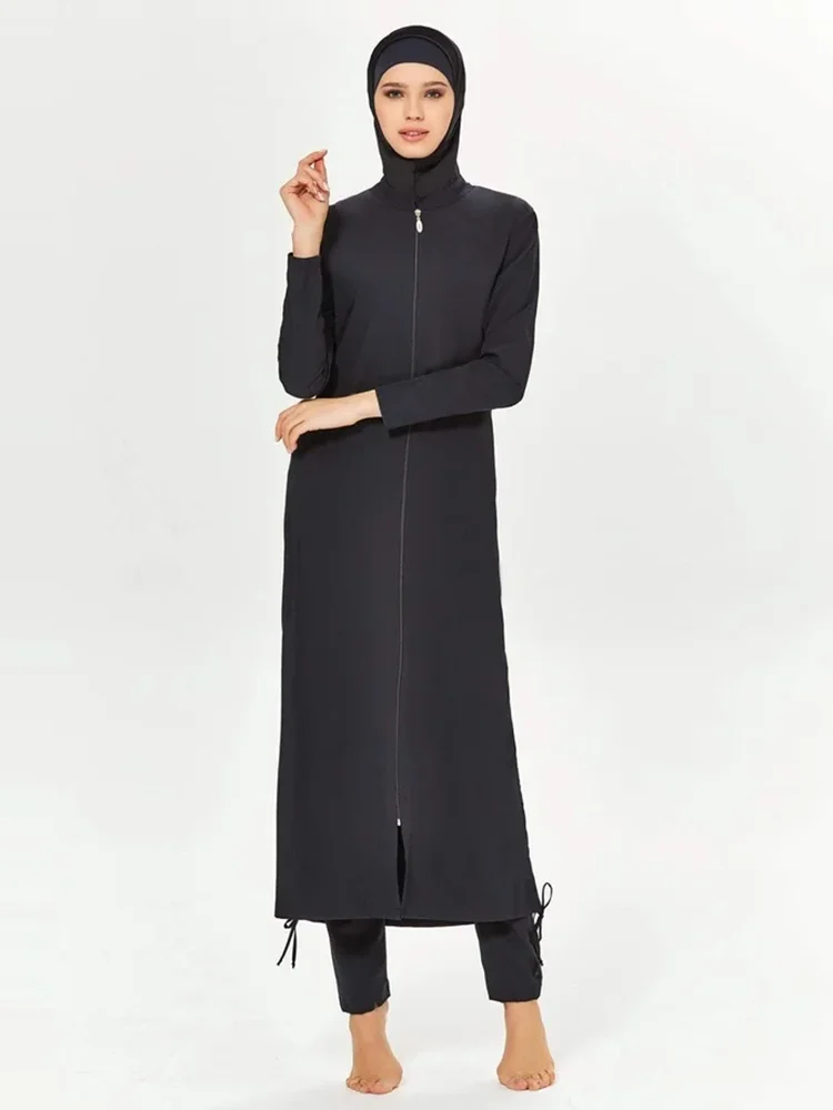 3PCS/Set Sporty Muslim Swimwear Long Burkini Women Modest Swimsuit Bathing Suit