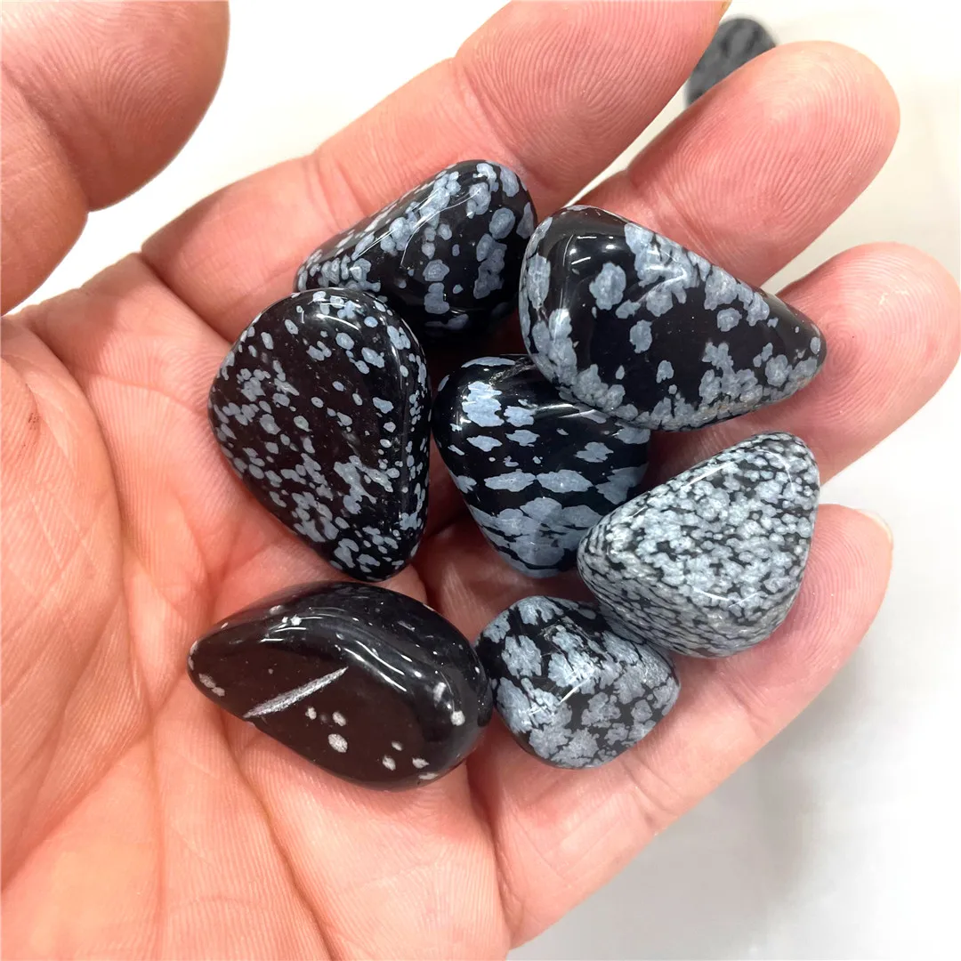 Natural Snowflake Obsidian Crystal Tumbled Bulk Healing Mineral Specime Gemstones Gem Raw Aquarium Decoration Gift