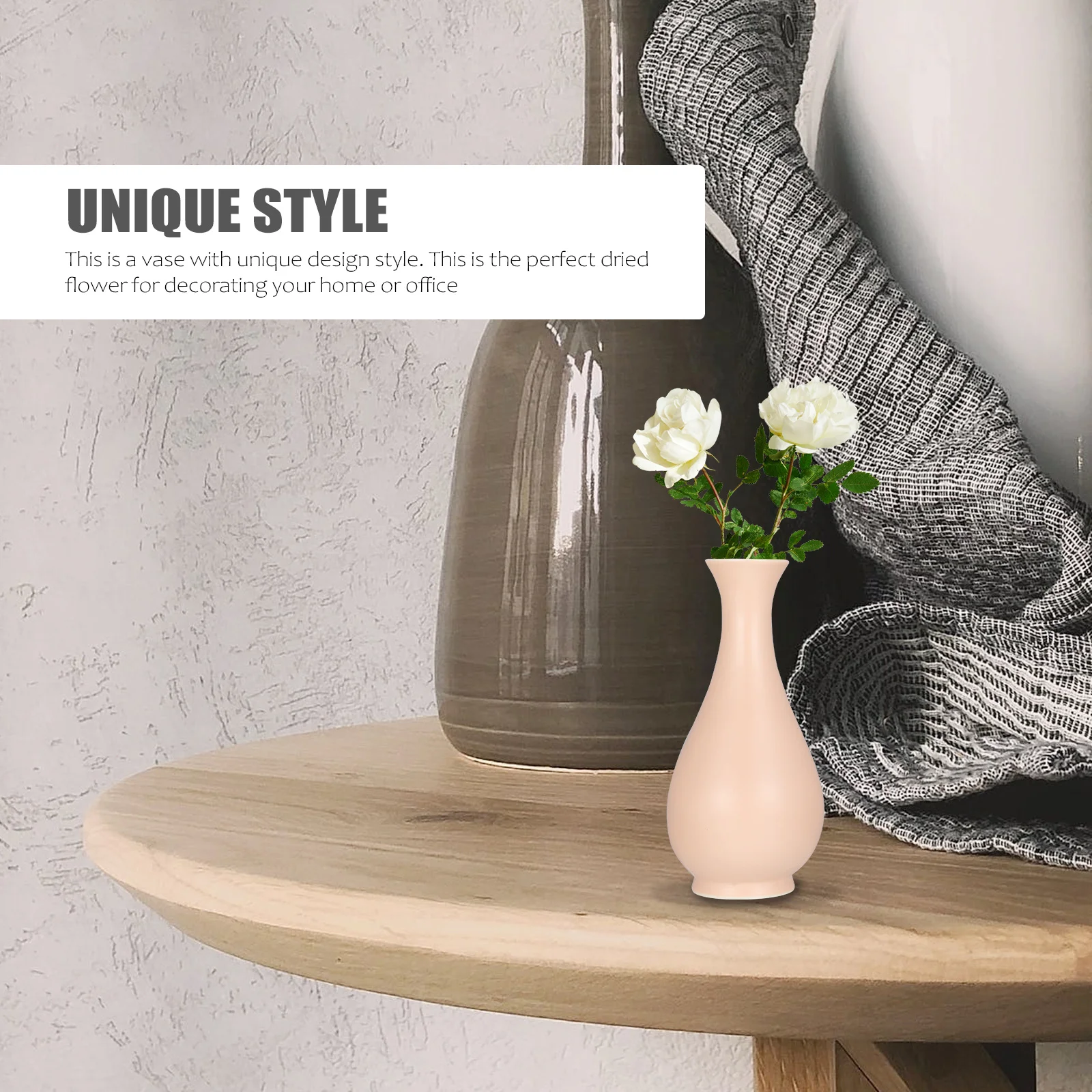 

1Pcs Ceramic Vase Narrow Opening Simple Style Dried Flower Holder for Home Office Decoration Flower Arrangement Pot Hydroponic