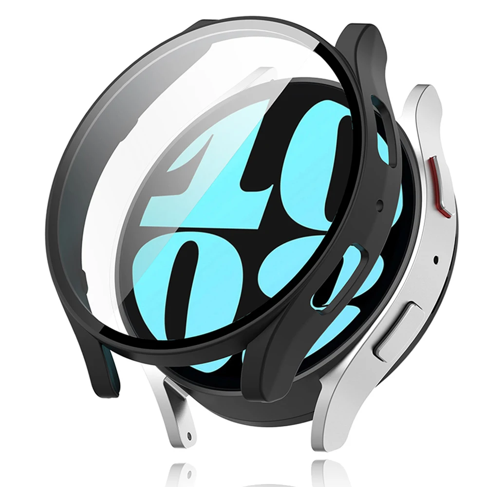 Screen Protector Case for Samsung Galaxy Watch 6 40mm 44mm PC Bumper Glass Cover Anti-scratch for Samsung Watch 6 Accessories