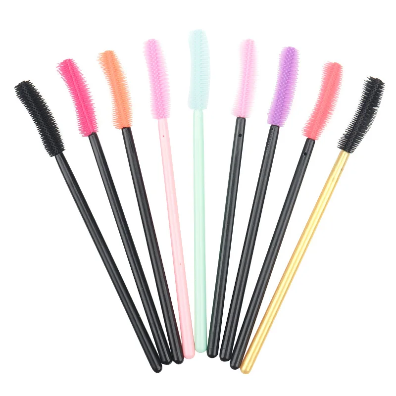 1000 Pcs Disposable Silicone Mascara Wands Eyelash Eyebrow Brush Brushes Comb for Lash Extension Woman Makeup Tools Accessories