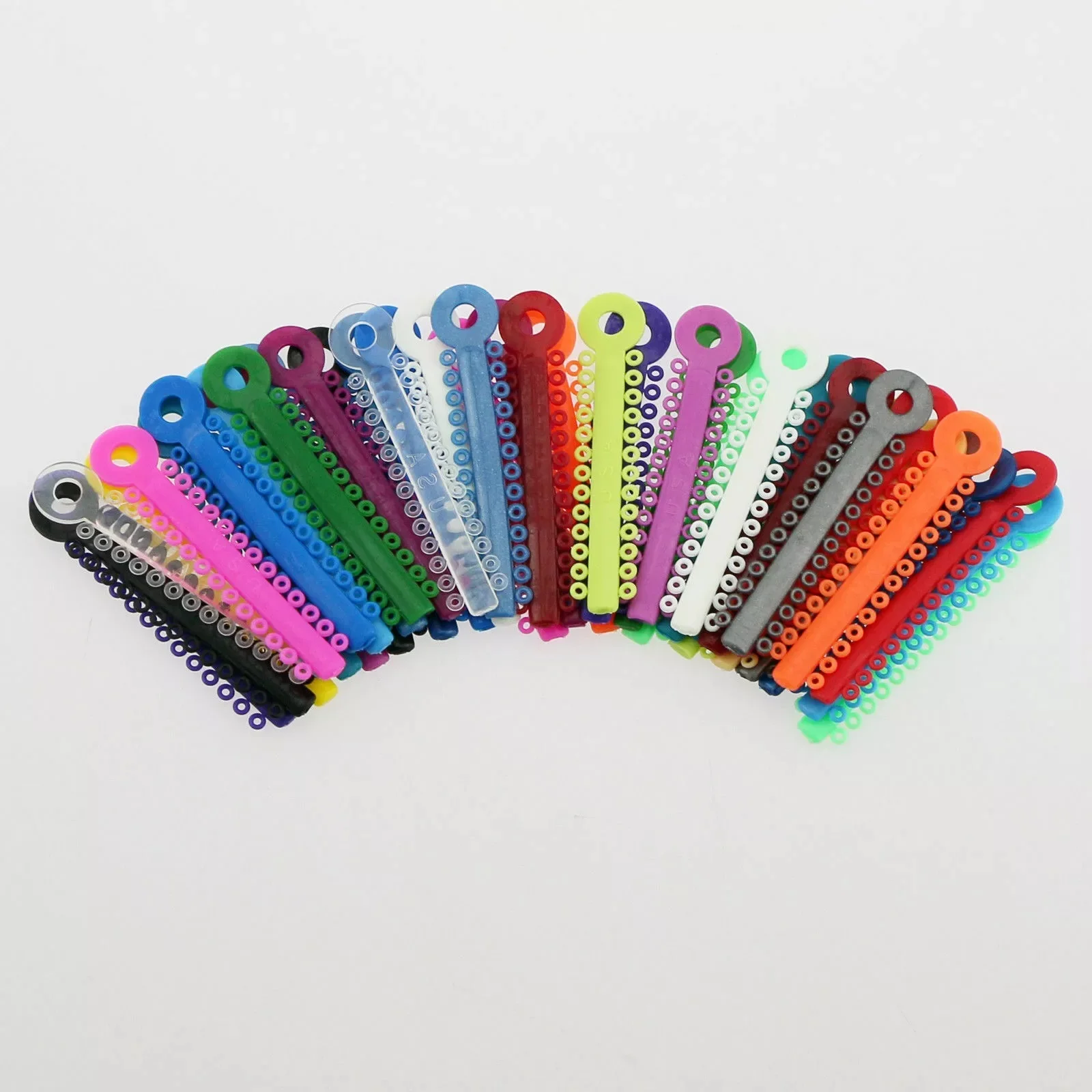 1040pcs Mix Colors Dental Orthodontic Ligature Ties Braces Elastomeric Rubber Bands Multi Colors