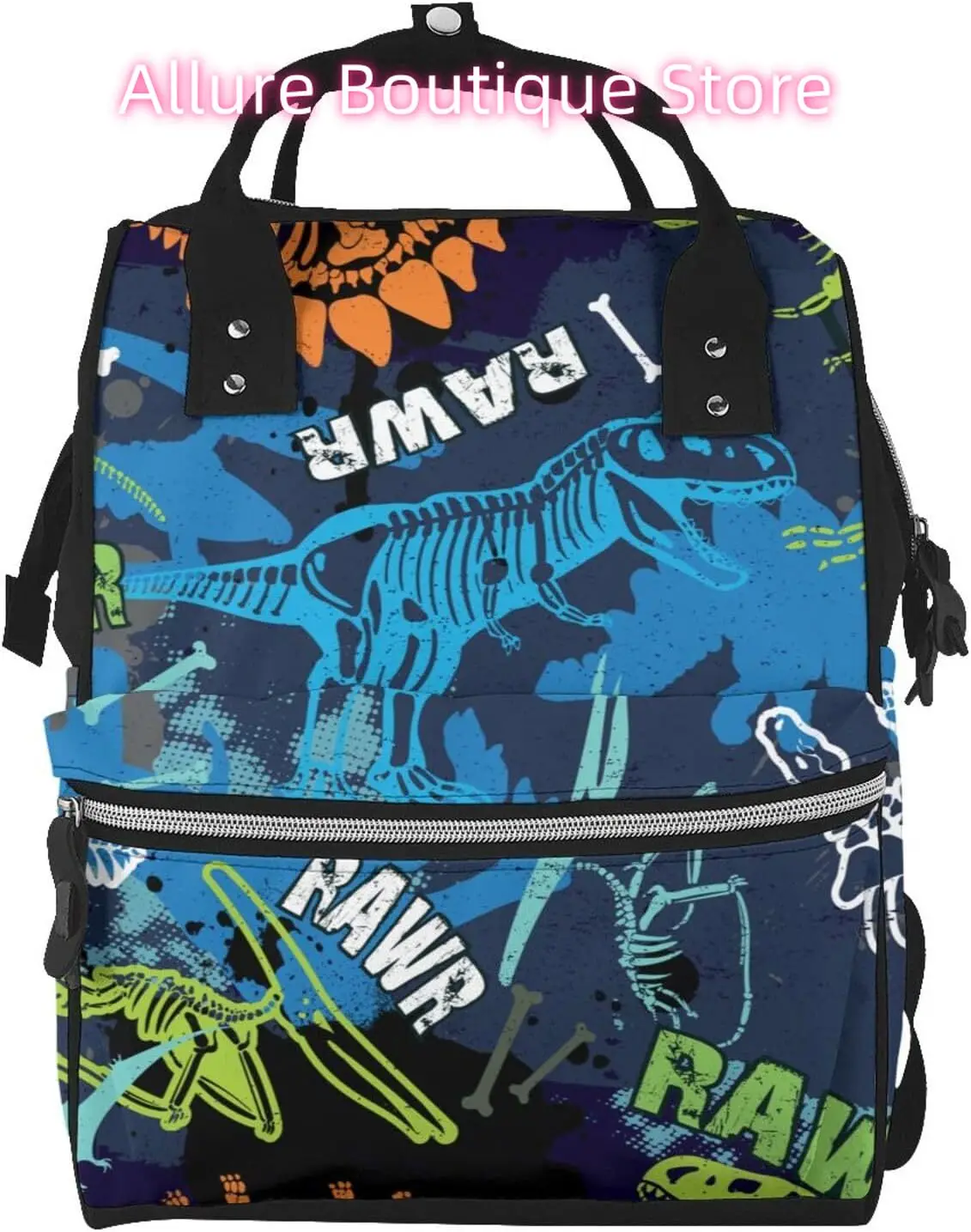 

Art Personalized Dinosaur Diaper Bag Backpack for Women Large Capacity Nappy Bag Multifunction Waterproof Mummy Backpacks for Mo