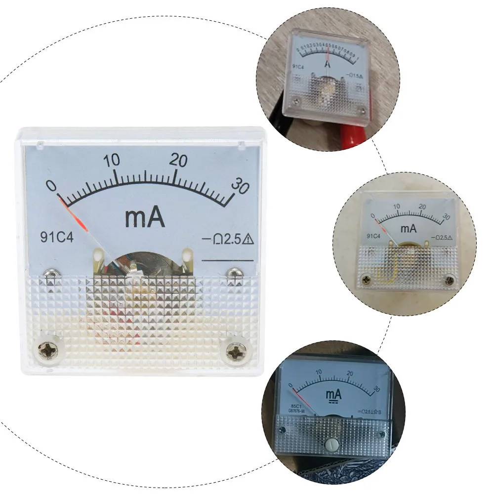 

2pcs DC Ammeter Voltmeter 2.5 Accuracy 0 30mA Current Panel Meter Electrical Equipment Power Distribution System Voltage