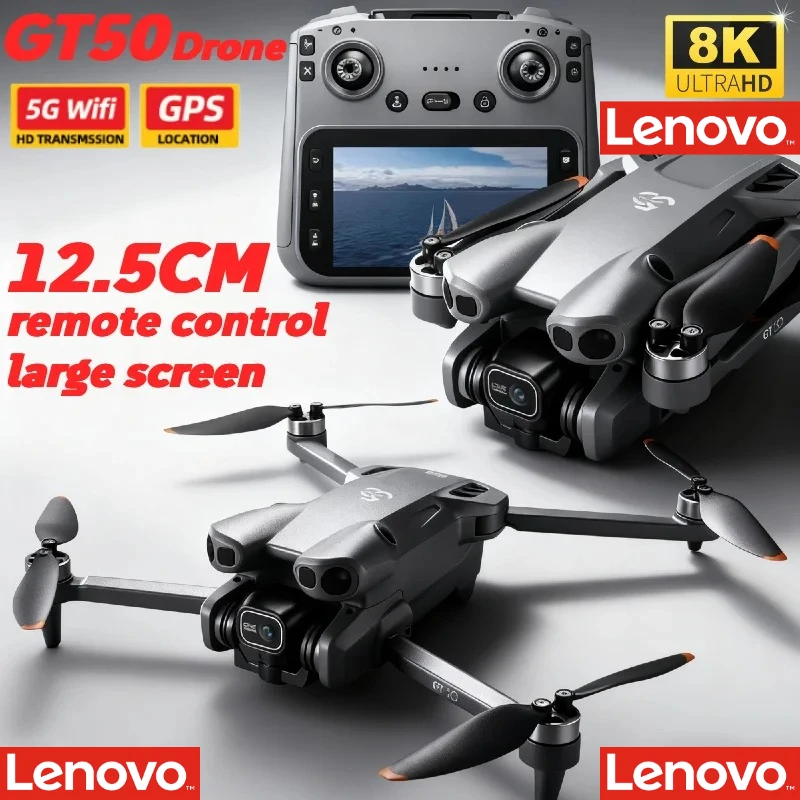 Drone FPV Lenovo GT50 4K avec caméra, 183g, sans inscription, moteur brushless, écran 4,3'', EIS anti-tremblement, quadricoptère RC 2,4 GHz