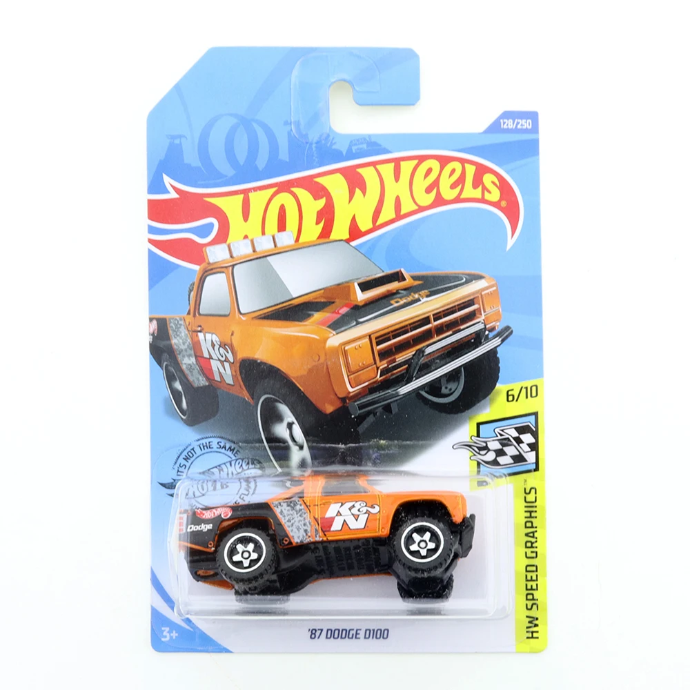 2021-168 Original Hot Wheels Mini Alloy Coupe 87 DODGE D100 1/64 Metal Diecast Model Car Kids Toys Gift