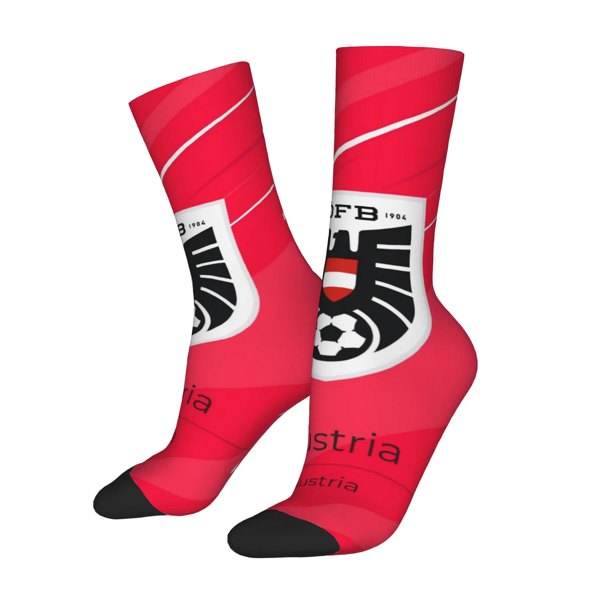 Funny Happy Austria Vintage Harajuku  Hip Hop Novelty Pattern Crew Sock Match Day Essentials