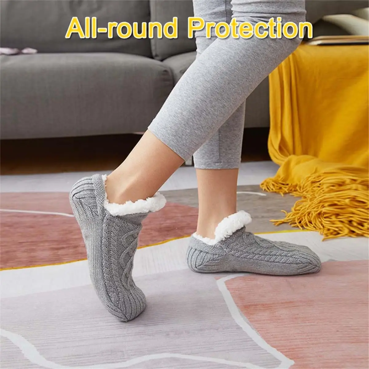 Indoor Non-Slip Thermal Socks Bye to Numbness Pain and Swelling Help Increase Blood Flow and Circulation