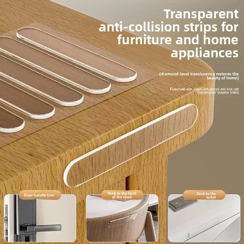 Anti-collision Sticker Household Door Handle Silicone Pad Refrigerator Cabinet Door Wall Anti-collision Mute Strip #3441