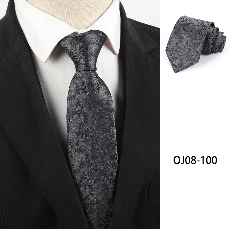 التعادل Gravatas موضة الجاكار المنسوجة 8 سنتيمتر ربطة العنق اكسسوارات الزفاف أزرق رمادي أسود اللون رجل المشارب صالح مجموعة مكتب الحفلات #3