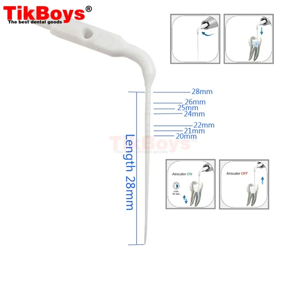 치과용 플라스틱 음파 구동 엔도 관개 팁, 공기 스케일러 핸드피스 관개 팁, 치과 재료, 10 개