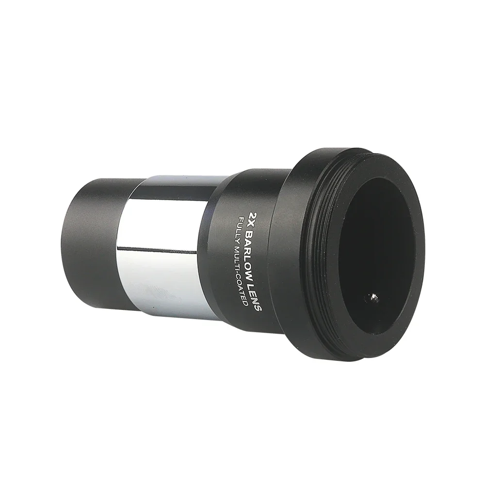 1.25inch 2x Barlow Lens Fully Multi-Coated Metal with M42x0.75 Thread Camera T Ring Interface for Telescope Eyepiece