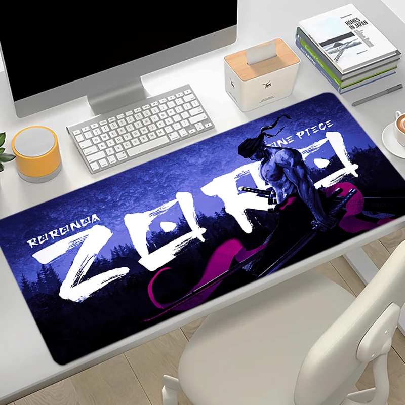 Mouse Pad Anime PC Gamer Deskmat Non-Slip Rubber Laptop O-One Piece Zoro Playmat Mousepad for Office Computer Gaming Accessories