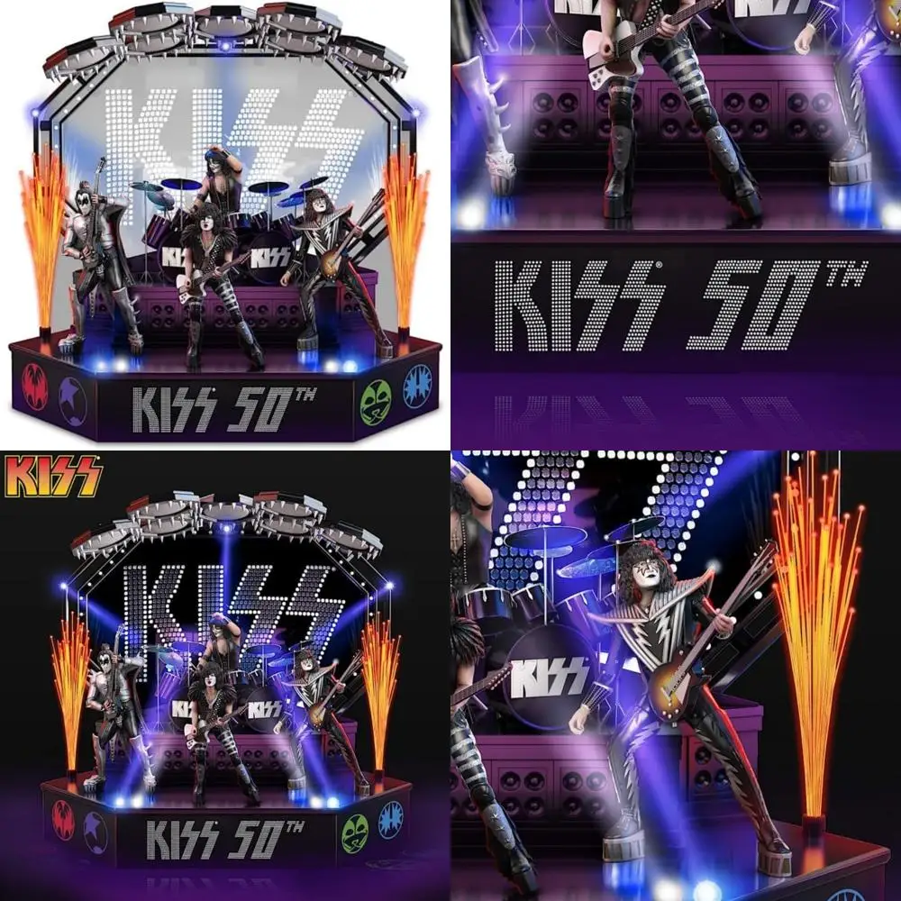 

50th Anniversary KISS Tribute Sculpture: Timeless Rock 'n' Roll Legacy Collectible
