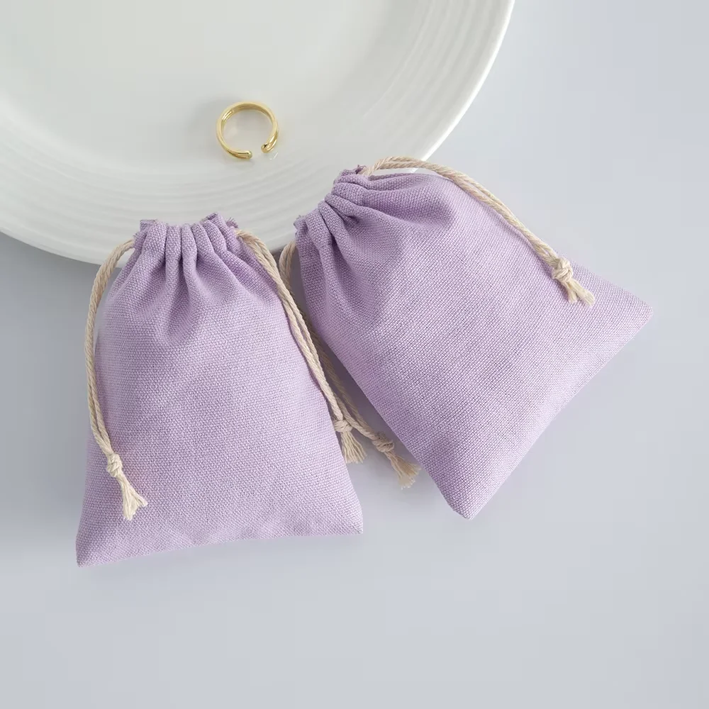 10Pcs Purple Drawstring Storage Pouches Multipurpose Jewelry Packing Bags for Necklaces Bracelets &Rings for Wedding-Favor Use