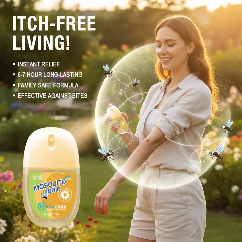 50ml Mosquito Repellent Spray Portable Anti Mosquito Liquid Outdoor Travel Protection Insect Spray For Adults Kids