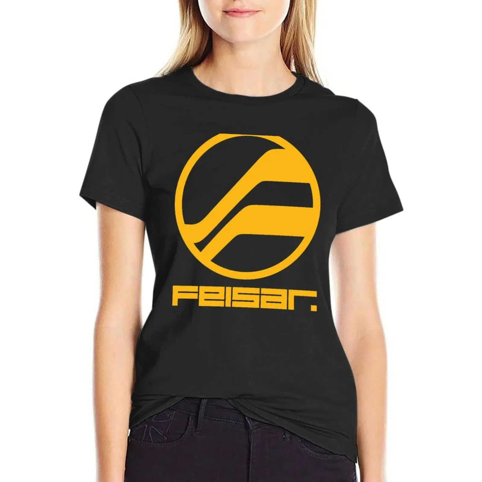 

FEISAR 2097 T-Shirt plus sizes Female clothing animal print shirt for girls blacks Summer Women's clothing