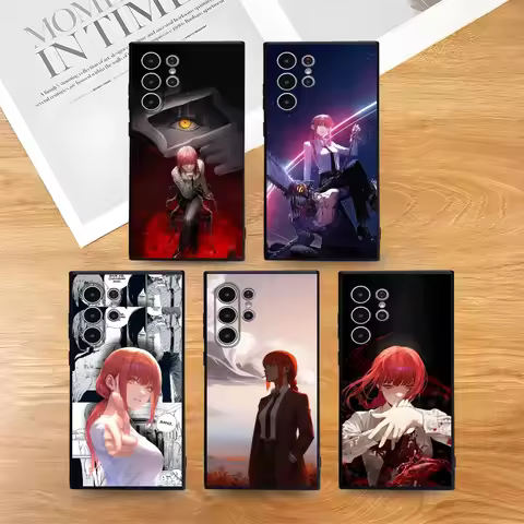 ChainsawS Man Makima Anime Phone Case For Samsung S Series S21 S22 S23 S24 S25 FE Plus Ultra TPU Soft To Skin-friendly Case
