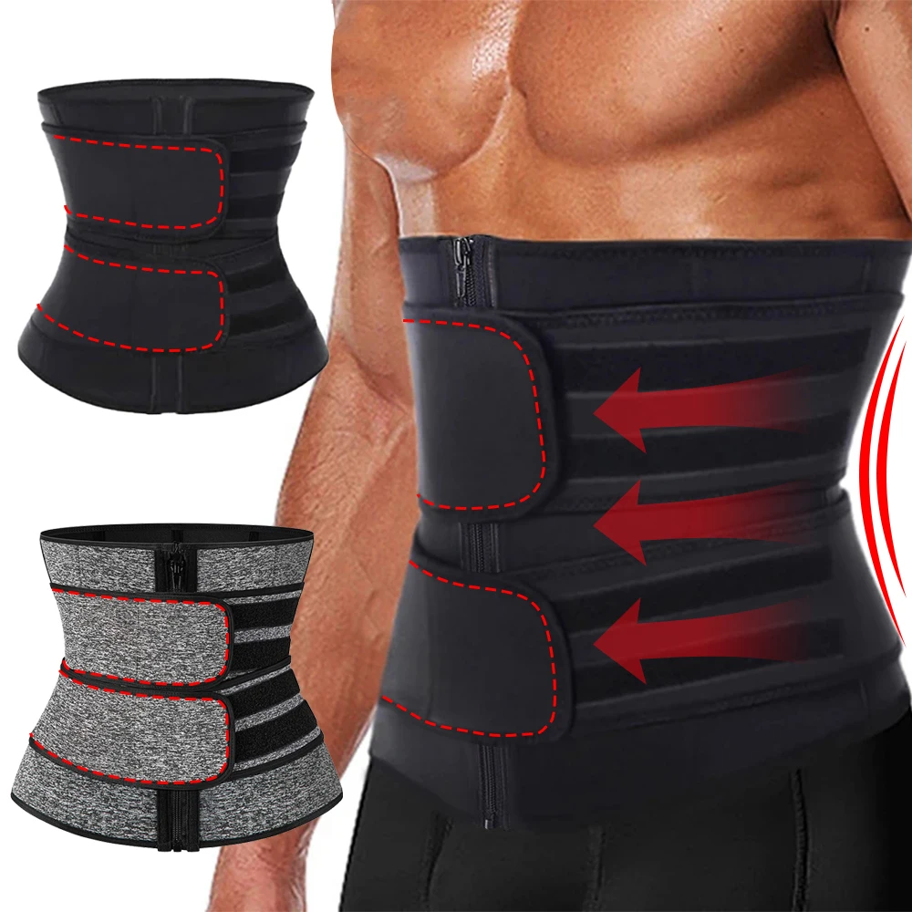 Men Waist Trainer Corset Sauna Sweat Slimming Belt Fitness Body Shaper for Weight Loss Strap Gym Compression Waist Belly Trimmer