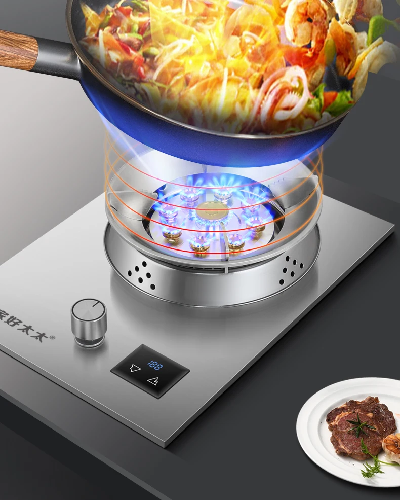 Gas Stove for Home Single Cooker Built-in Energy Saving Natural Gas Liquefied Gas Embedded Tabletop Strong Fire