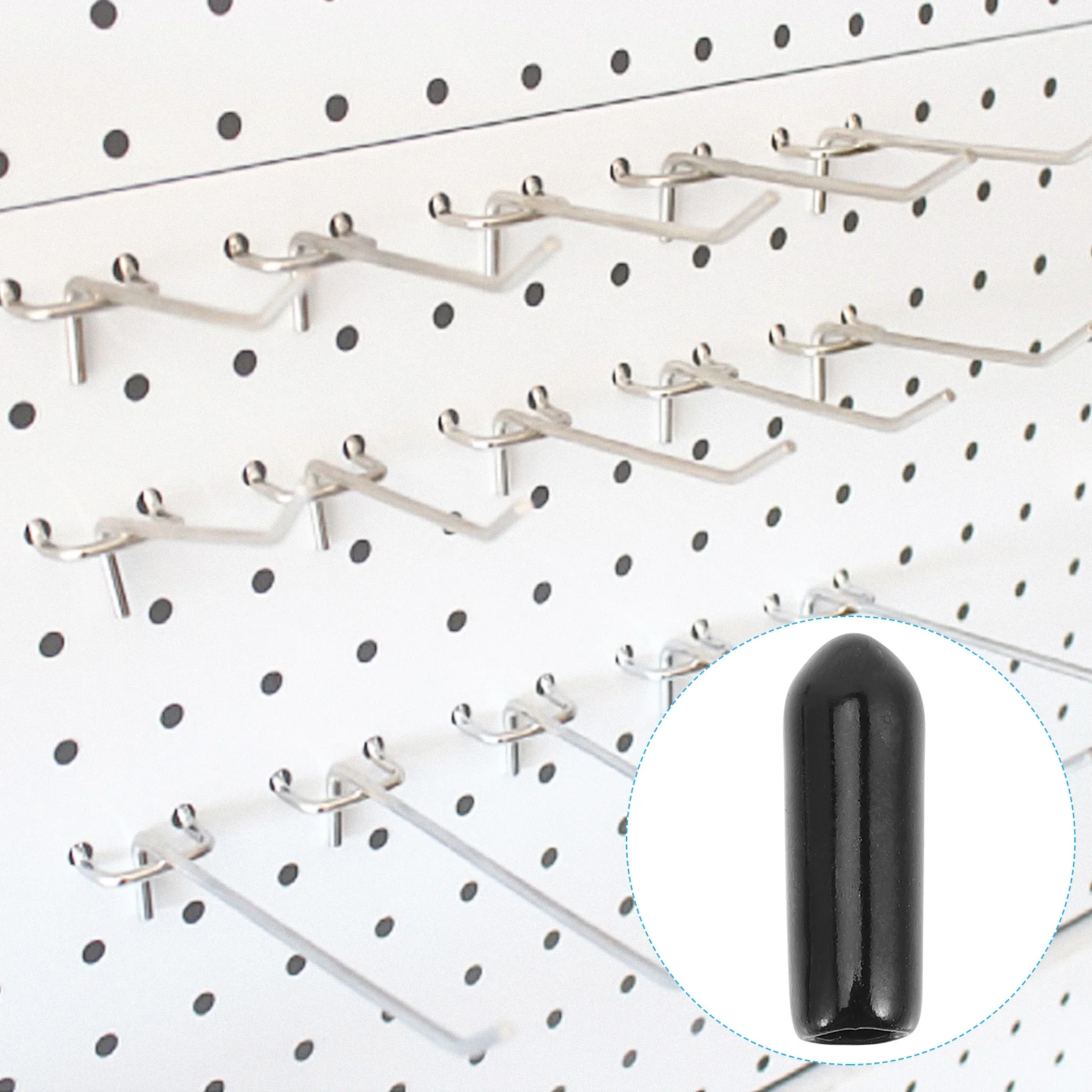 

500Pcs Peg Hook Locks Plastic Fastener Durable Hook Stopper Pegboard Accessories Prevent Slipping Peg Hooks Clip
