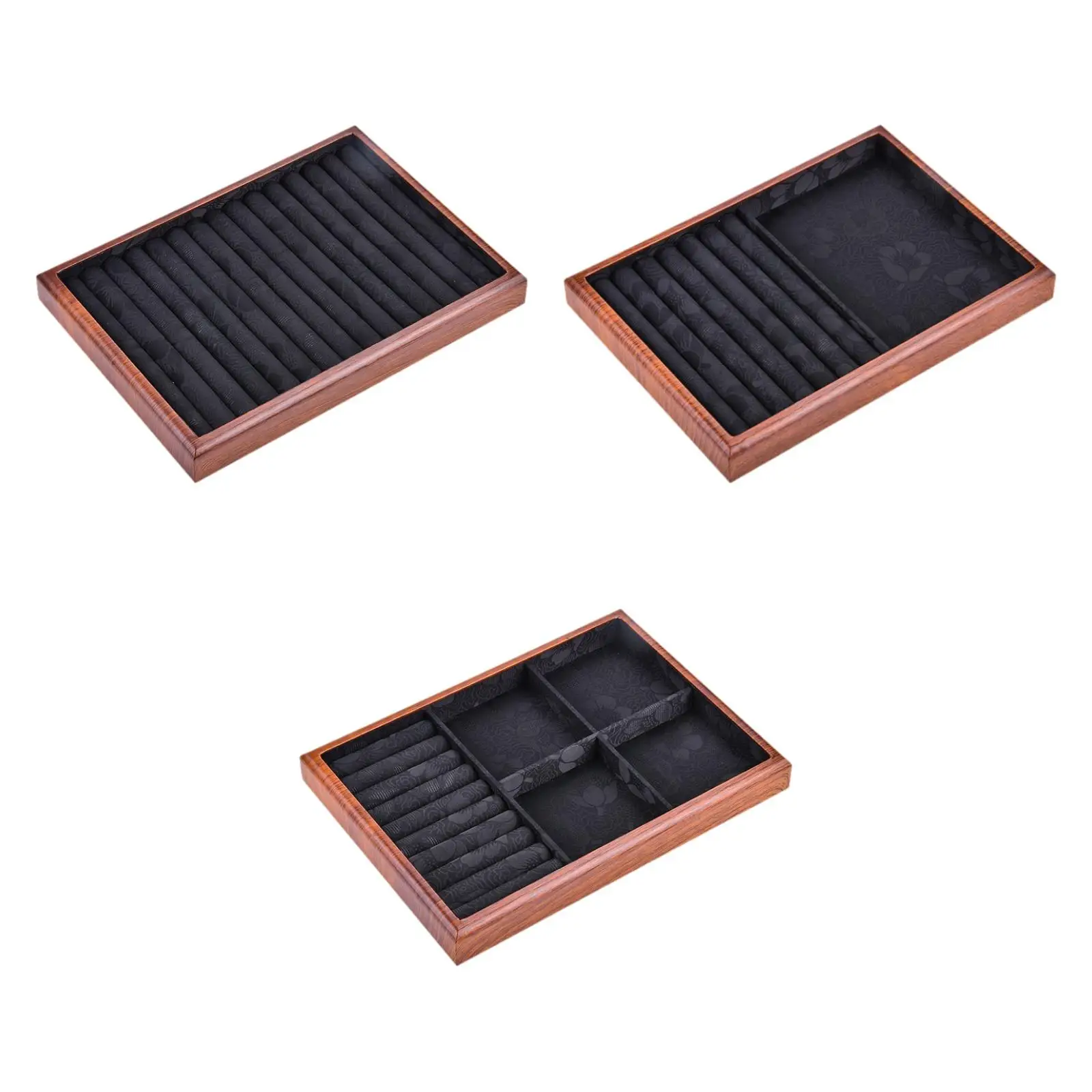 

Поднос-органайзер для ювелирных изделий из дерева для женщин, штабелируемый держатель для комода