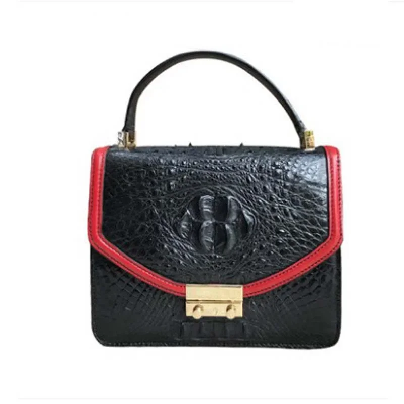 

yongliang New Fashion Coloured Women's Bag Personality Small Bag Crocodile Leather Lady's Handbag