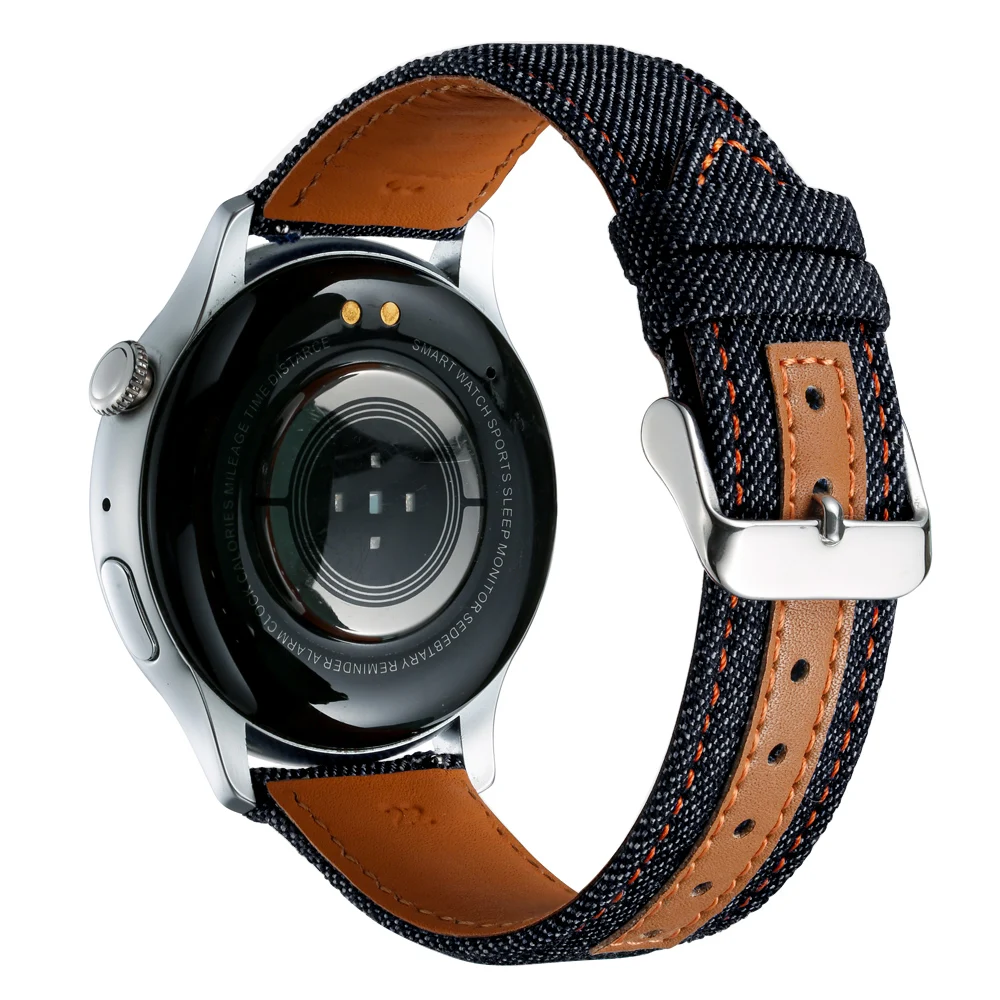 Stylish Denim Fabric Watch Band for Smart Traditional Watches - Multiple Colors Sizes 18mm/20mm/22mm