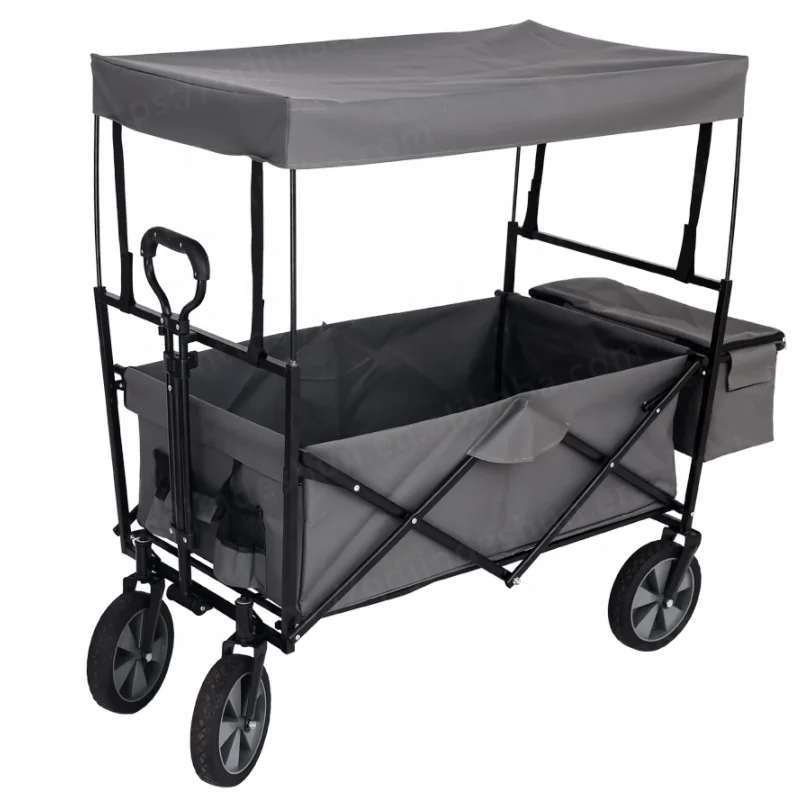 

New Design Heavy Duty Roof Outdoor Foldable Carts Wagon Folding Multipurpose Camp Garden Utility Wagon Yard Cart
