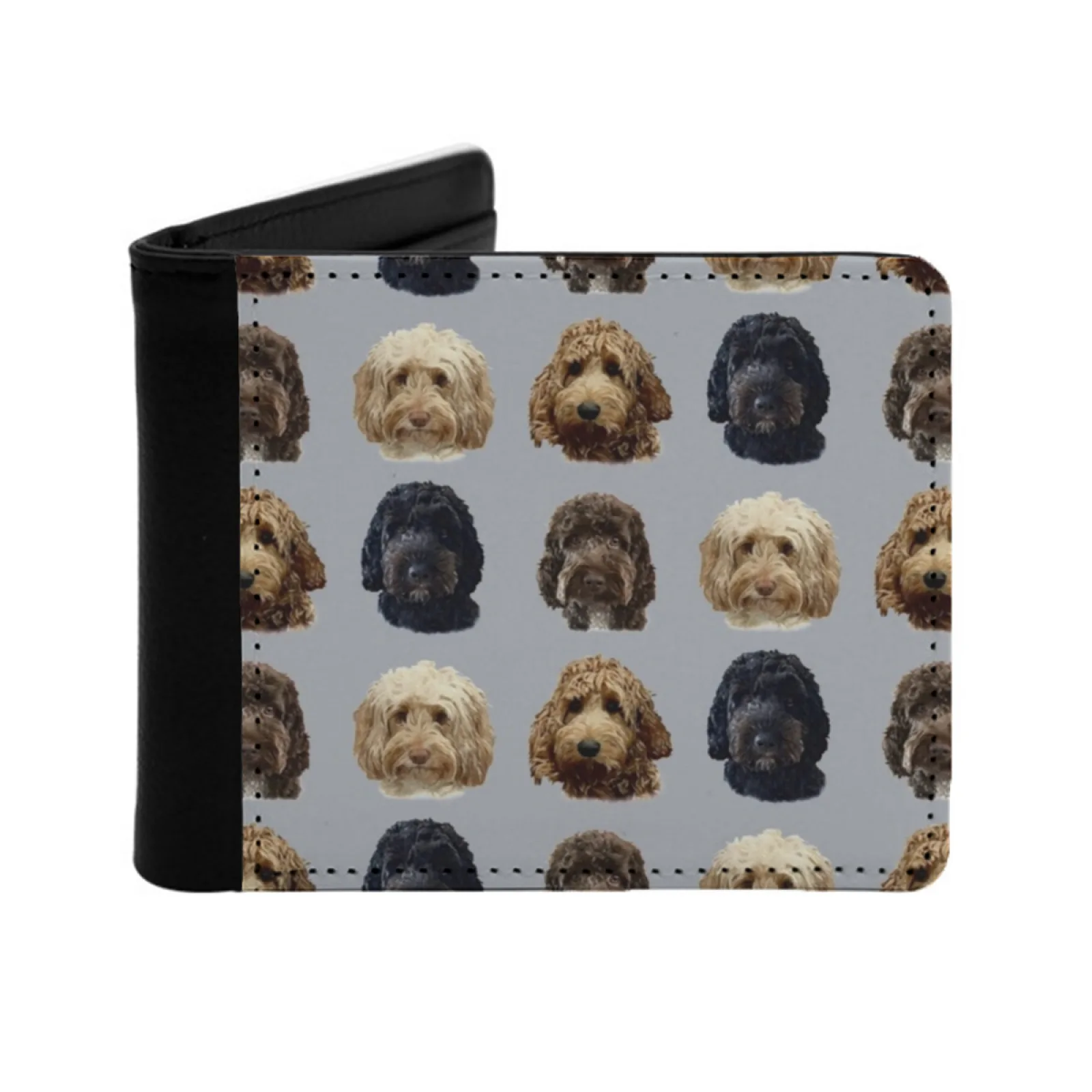 Cockapoo Dog Collection New Men's Wallet Short Fashion Pu Leather Wallet Multi Card Wallet Cockapoo Dog Doodle Dog Cockapoodled