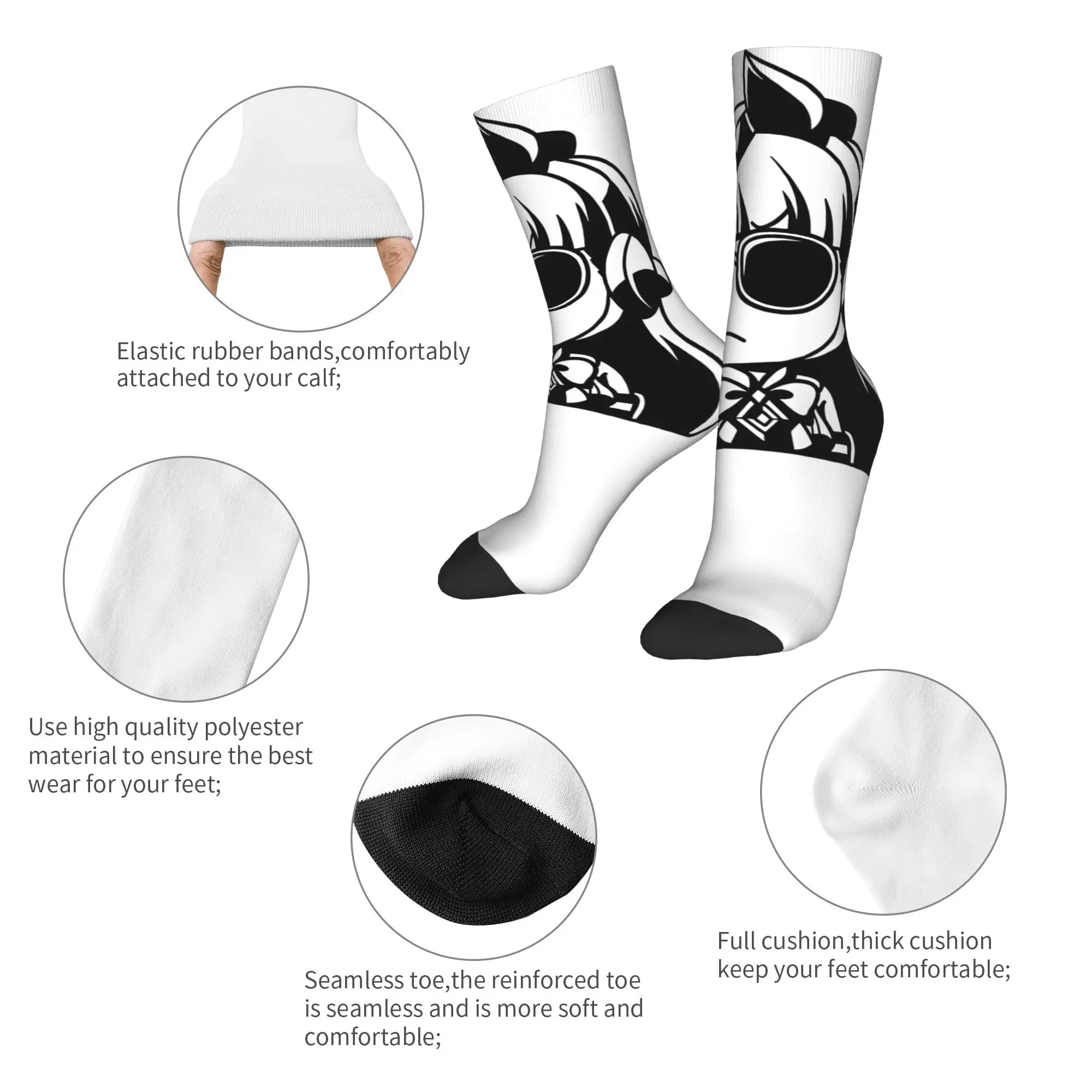 Uma Musume Socks جوارب عصرية للرجال جوارب رياضية خارجية ناعمة للخريف مطبوعة جوارب غير قابلة للانزلاق #6