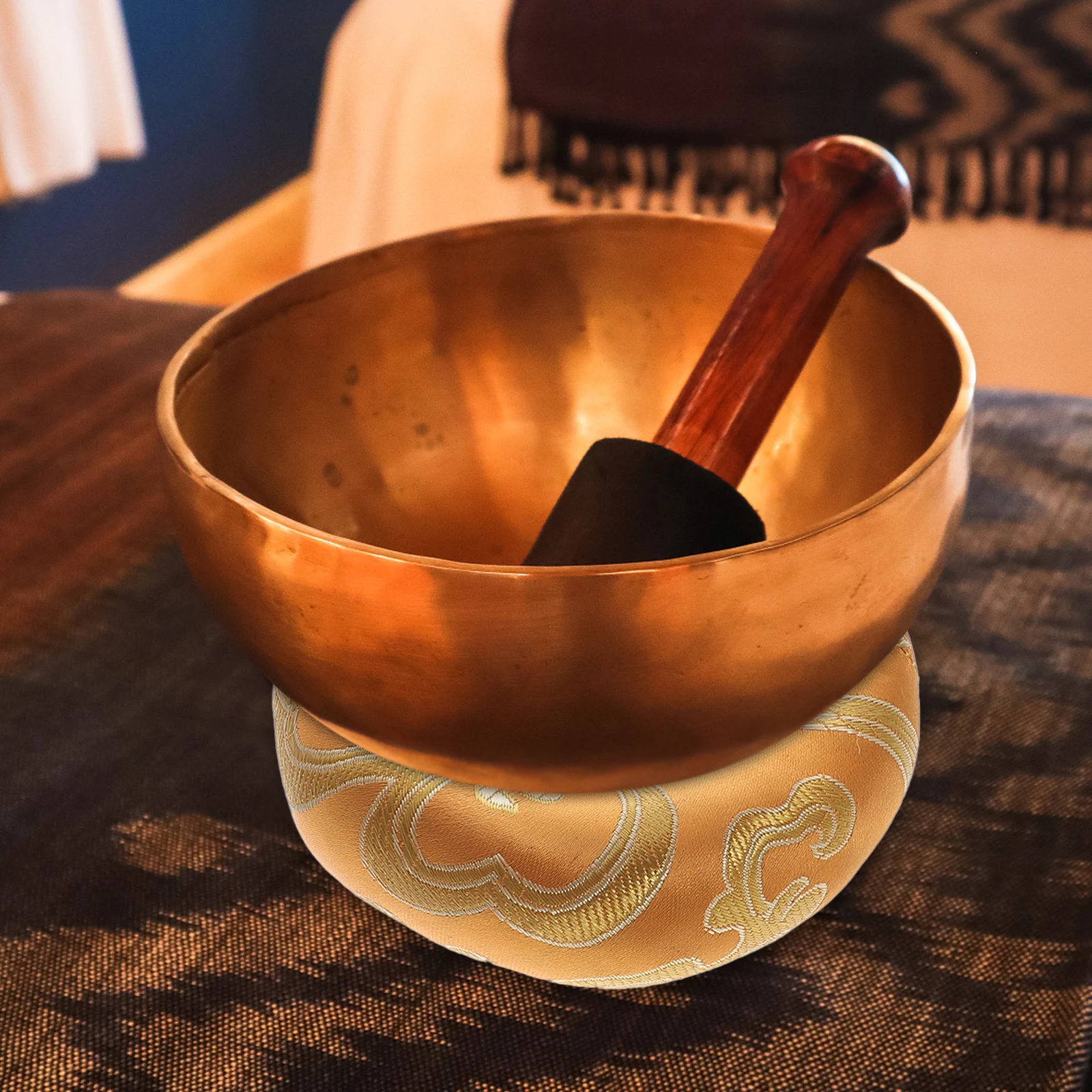 

2pcs Singing Bowl Pads Premium Cotton Cloth Cushions Nepal Style Meaning Light Easy Carry Gift Bowl Mats Instruments