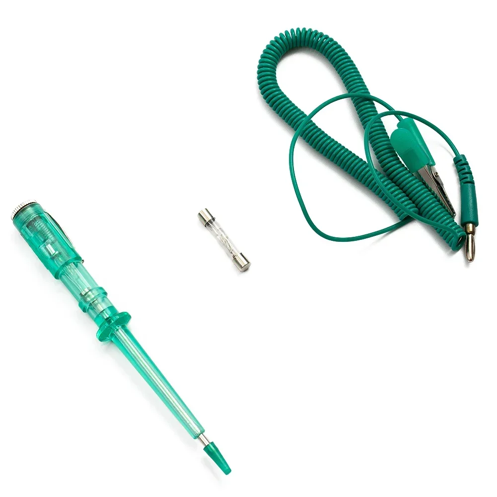 1pc Electrical Wire Circuit Tester Green DC 6V/12V/24V Car Lamp Voltage System Detector Probe Test Lights Super Convenient