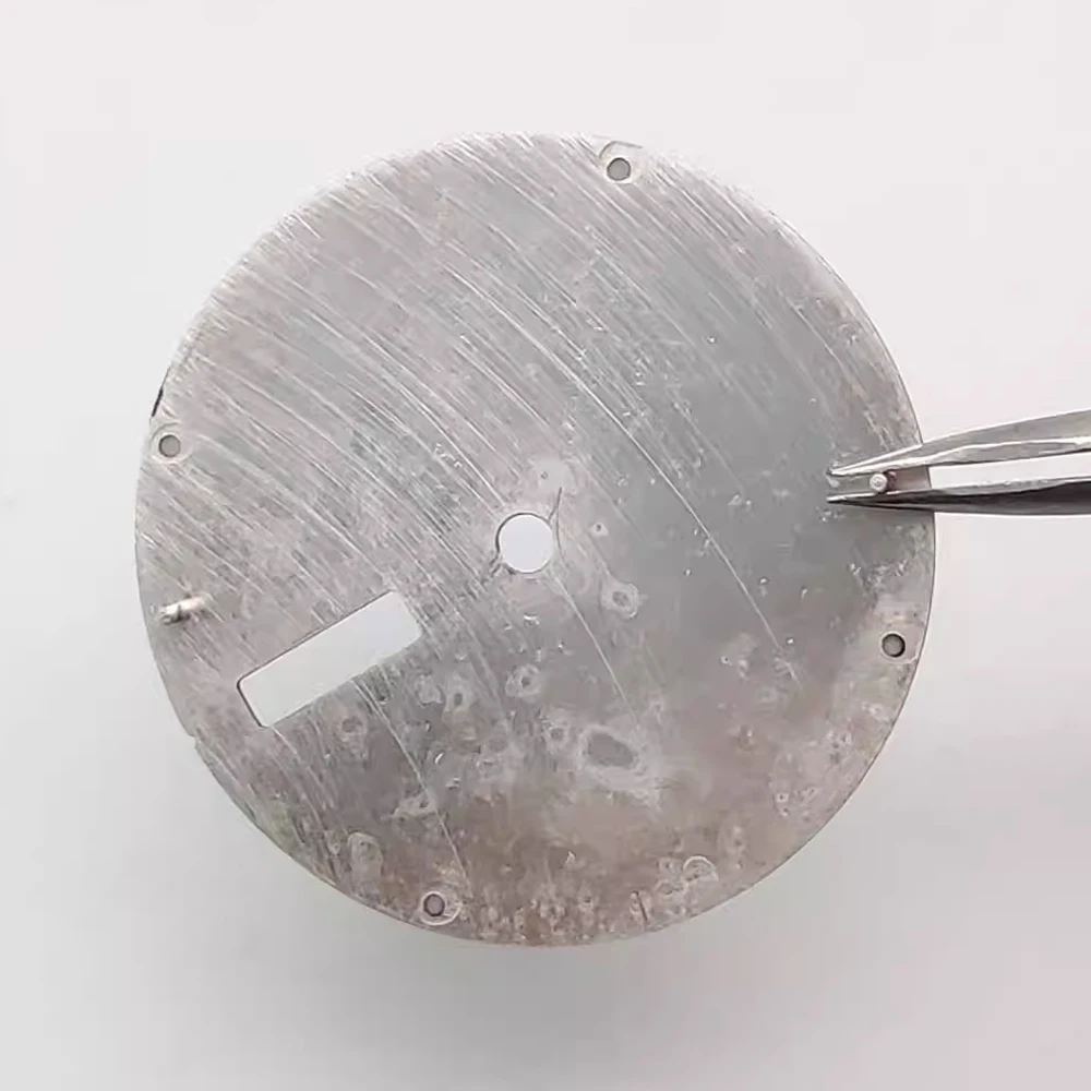 NH35 Dial 29mm Green Luminous Watch Faces for NH35 NH36 NH38 NH70 4R Movement Dual Calendar Internal Bezel Watch Dial Accessory